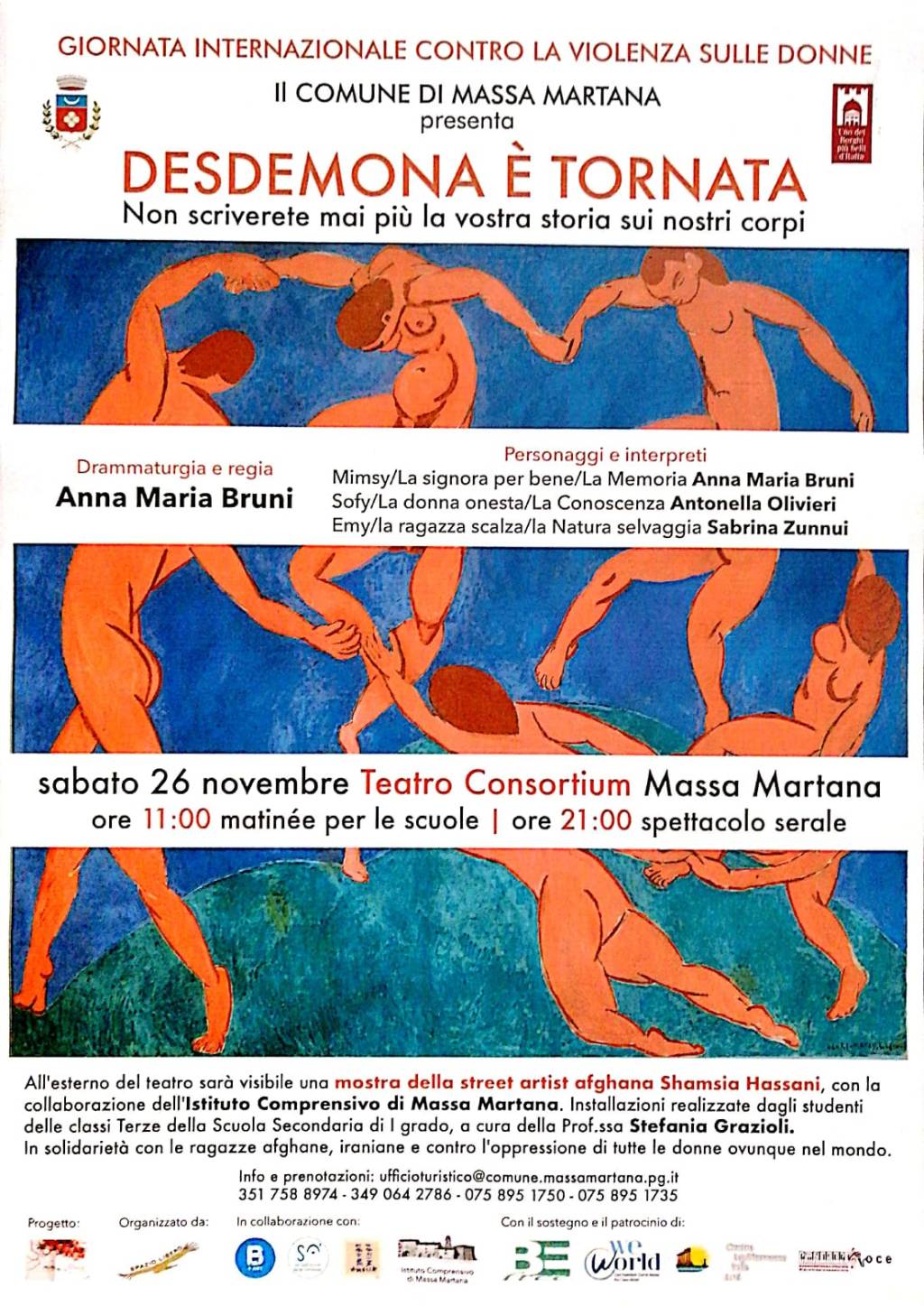 “DESDEMONA E’ TORNATA”, di nuovo in scena per il 25 Novembre, con nuovi nodi della&nbsp;rete